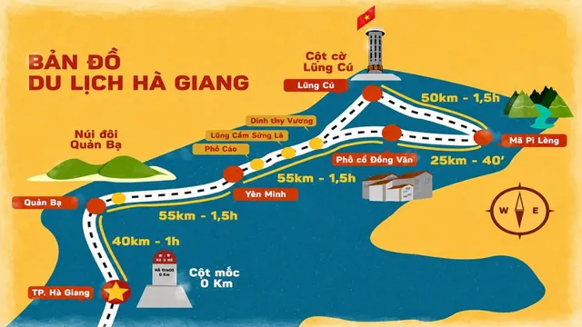 Bản đồ du lịch Hà Giang mới và chi tiết nhất 2026