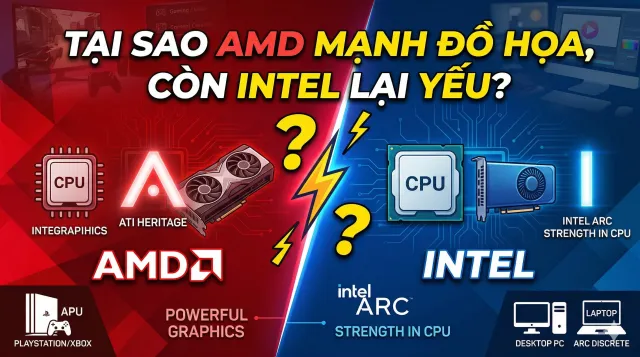 Intel Core Ultra vs AMD Ryzen: Cuộc chiến CPU 2026 và tại sao Intel yếu về card đồ hoạ