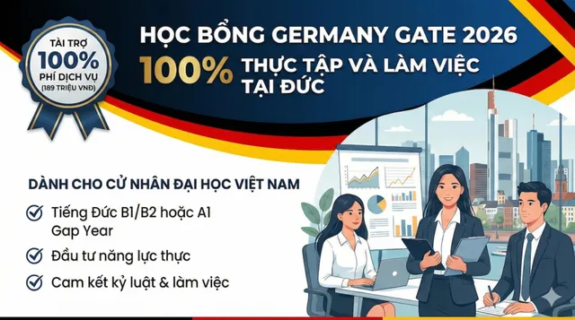 Cơ hội nhận 100% tài trợ phí dịch vụ làm việc tại Đức