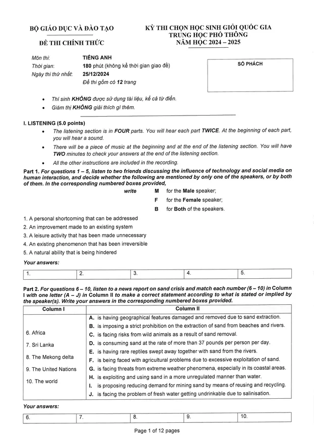 hc vin Vit Nam tham gia k thi ting anh quc t