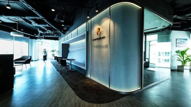 Những điểm nhấn đặc trưng trong thiết kế nội thất văn phòng Porsche