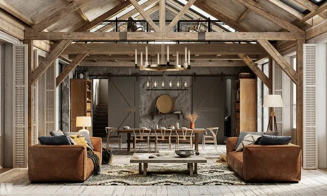 Nội thất nhà đẹp theo phong cách Rustic mộc mạc