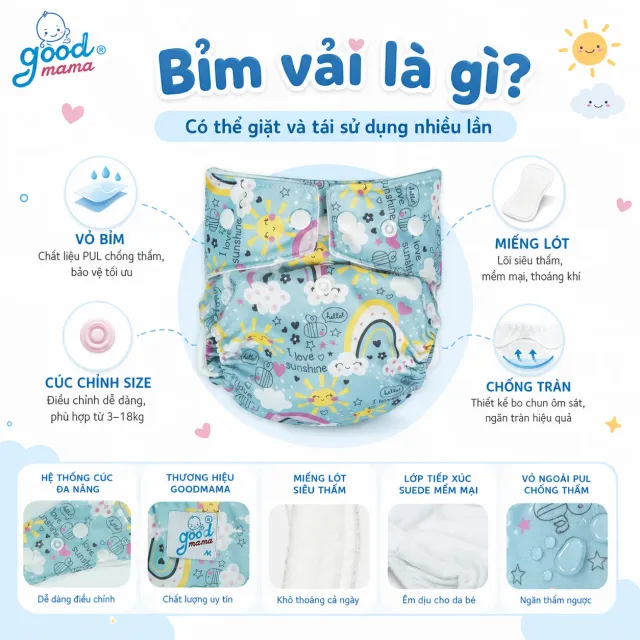 Bỉm vải và bỉm giấy khác nhau thế nào, nên chọn loại nào?