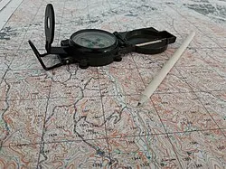 250px-Compass_and_map