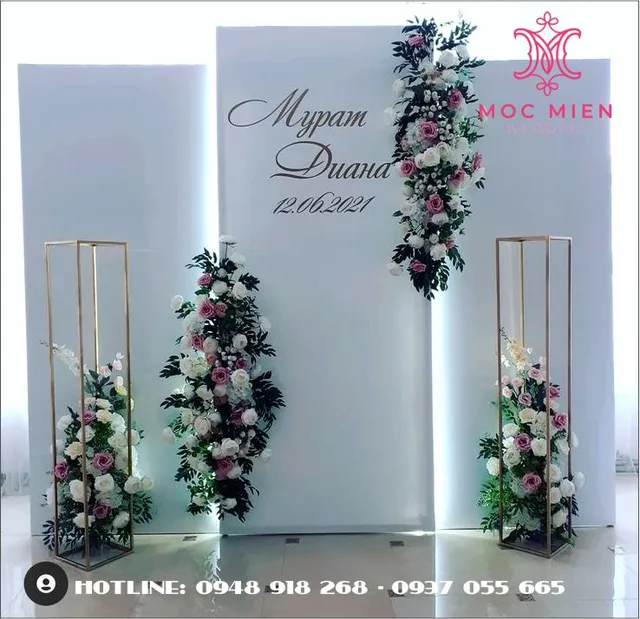 Cách trang trí đám cưới nhà hàng bằng hoa lụa đẹp, tiết kiệm