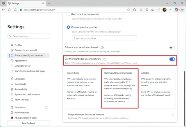 Hướng dẫn bật VPN miễn phí trên Microsoft Edge cho team cưới