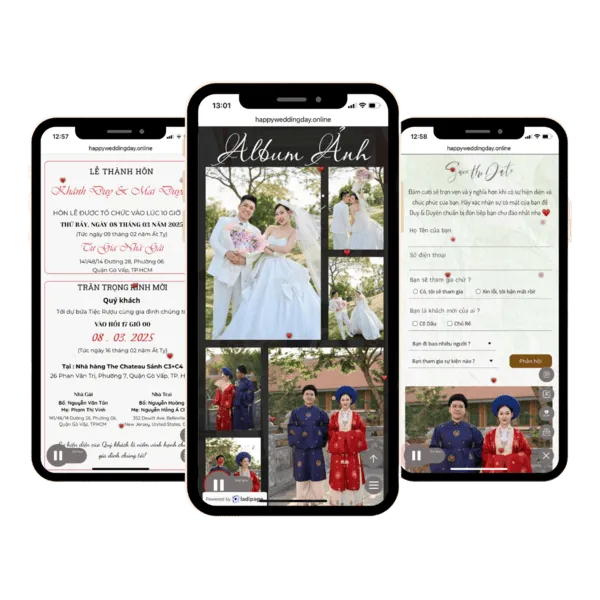 Thiệp cưới online HappyWeddingDays: Xu hướng số hóa thiệp cưới 2026