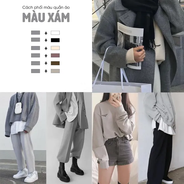 Bảng phối màu quần áo và 12 quy tắc mix đồ chuyên nghiệp