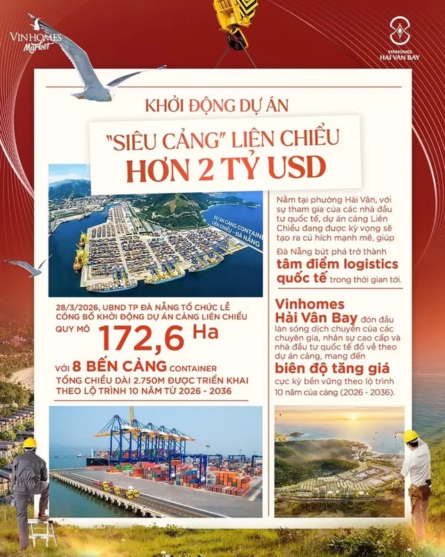 Cú Hích Từ Siêu Cảng Liên Chiểu: Vinhomes Hải Vân Bay Bứt Phá Giá Trị Đầu Tư 2026