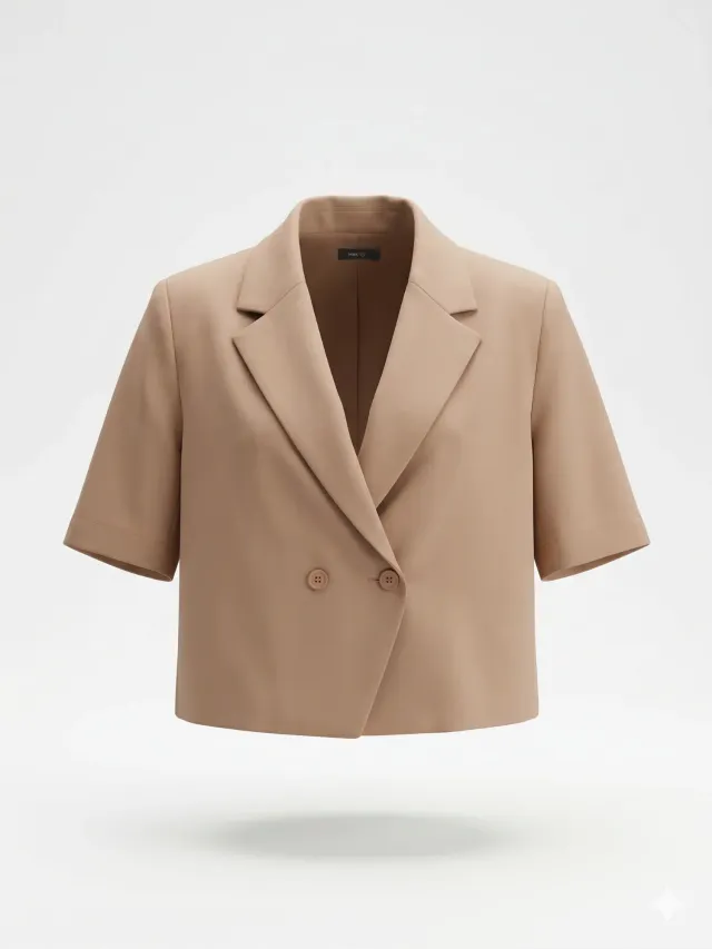 Mặc gì thanh lịch? Cách phối áo blazer dáng crop tay ngắn