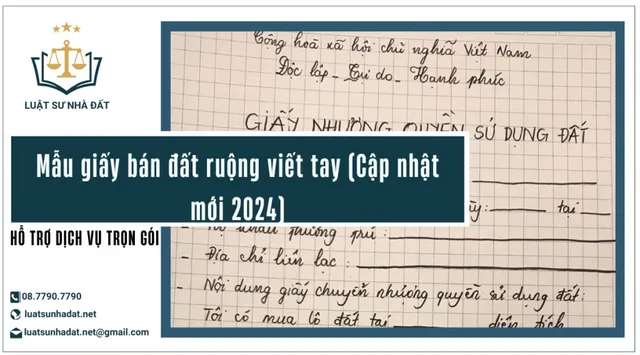 Mua bán nhà đất bằng giấy viết tay: khi nào hợp pháp?
