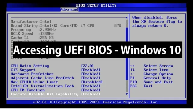 Cách vào BIOS UEFI trên Windows 10 và khắc phục lỗi không truy cập được