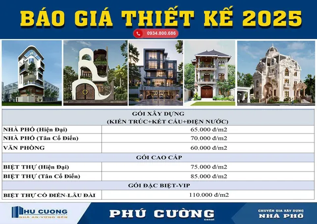 Báo giá thiết kế nhà đẹp 2025: Cách chọn mẫu phù hợp
