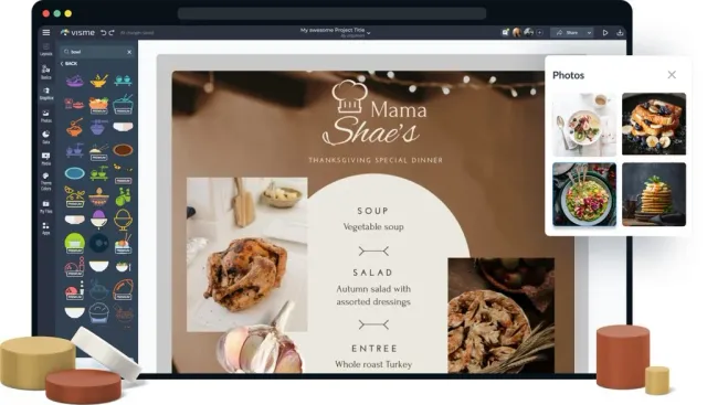 Thiết kế menu tiệc cưới infographic với đồ họa độc đáo 2026