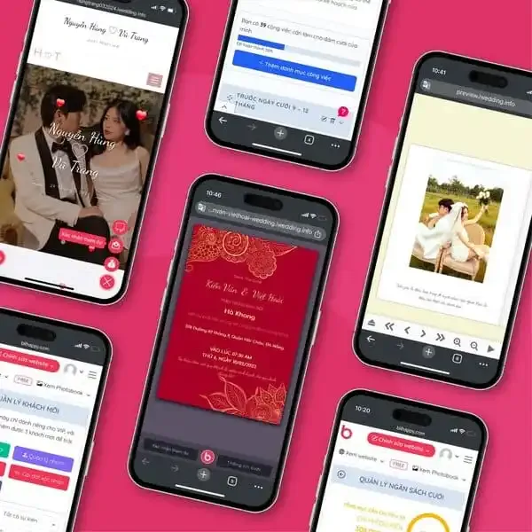 Xu hướng tạo thiệp cưới online tiện lợi cho dâu rể 2026