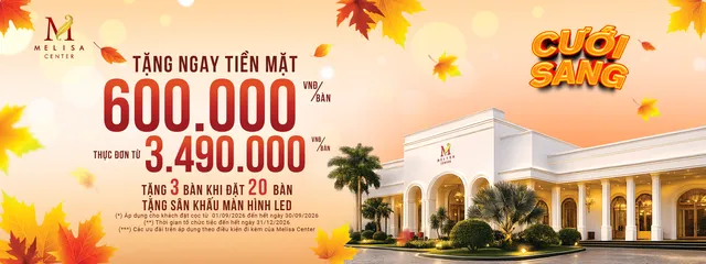 Đánh giá nhà hàng tiệc cưới Melisa Center sang trọng 2026