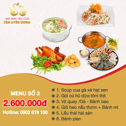 Menu tiệc cưới nhà hàng: Cách chọn thực đơn hoàn hảo