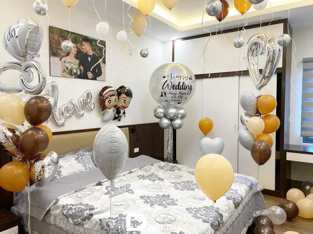 25 mẫu trang trí phòng cưới đẹp, đơn giản mà ấm áp