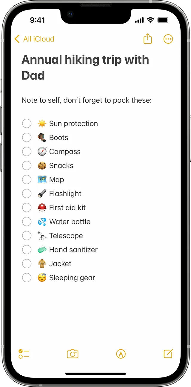 Cách tạo danh sách ghi chú checklist tiện lợi trên Apple Notes