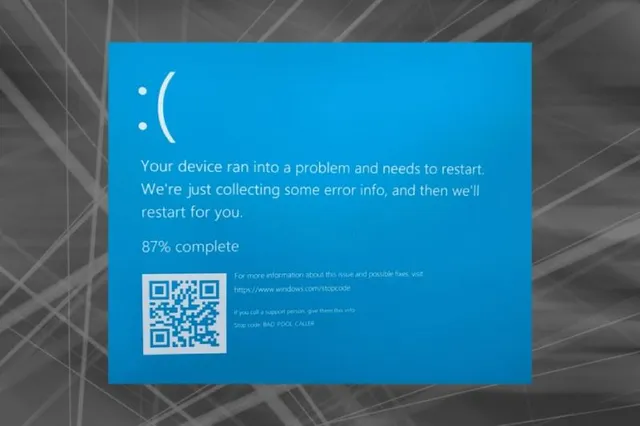 Cách sửa lỗi máy tính Windows 11: Bad Pool Caller