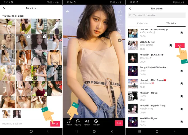 Cách làm video Tik Tok bằng hình ảnh từ thư viện của bạn