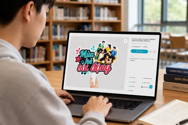 Cách tạo thiết kế hashtag cầm tay ấn tượng bằng AI trên Penci