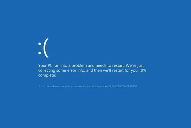 7+ cách khắc phục lỗi Whea không thể sửa được trên Windows 10
