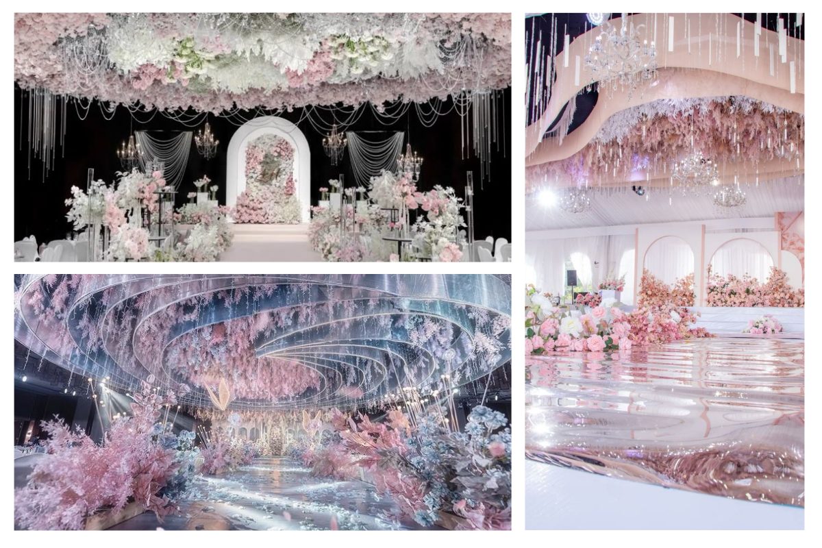 Floral sculptures - điêu khắc hoa 3D nghệ thuật trong trang trí tiệc cưới 2026 - nguồn từ TIFF Wedding Planner