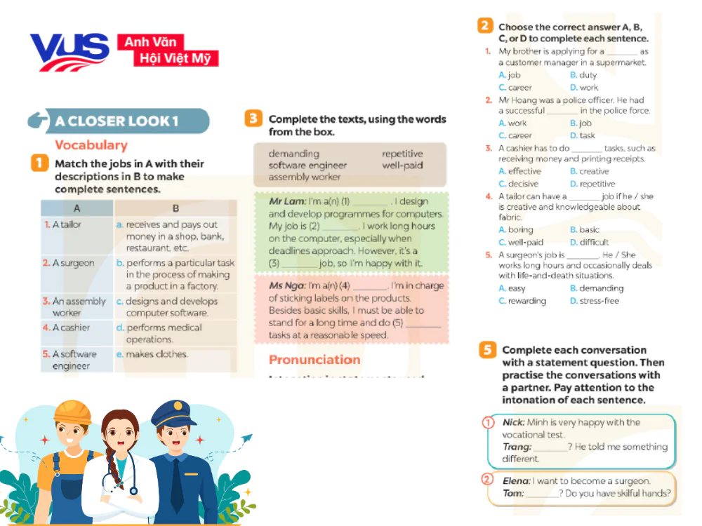 Soạn Tiếng Anh 9 Unit 12 phần A Closer Look 1 – Từ vựng và phát âm