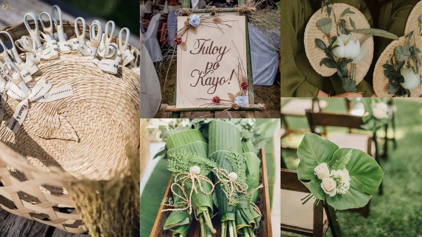 Đám cưới sinh thái eco-friendly với hoa cưới tự nhiên và vật liệu tái chế - nguồn từ B Art Wedding