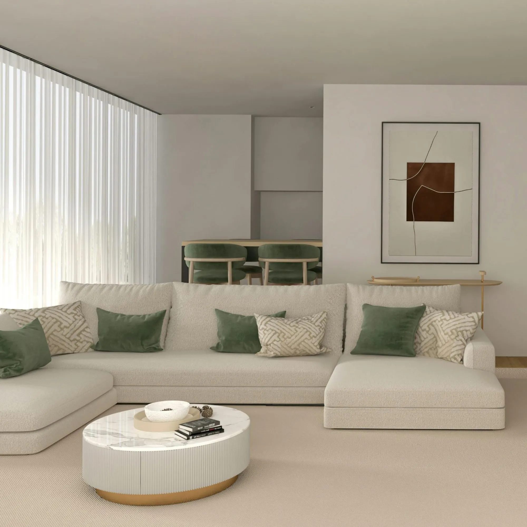 Phòng khách tối giản có chủ đích – thiết kế nội thất 2026 - nguồn từ ELLE Vietnam