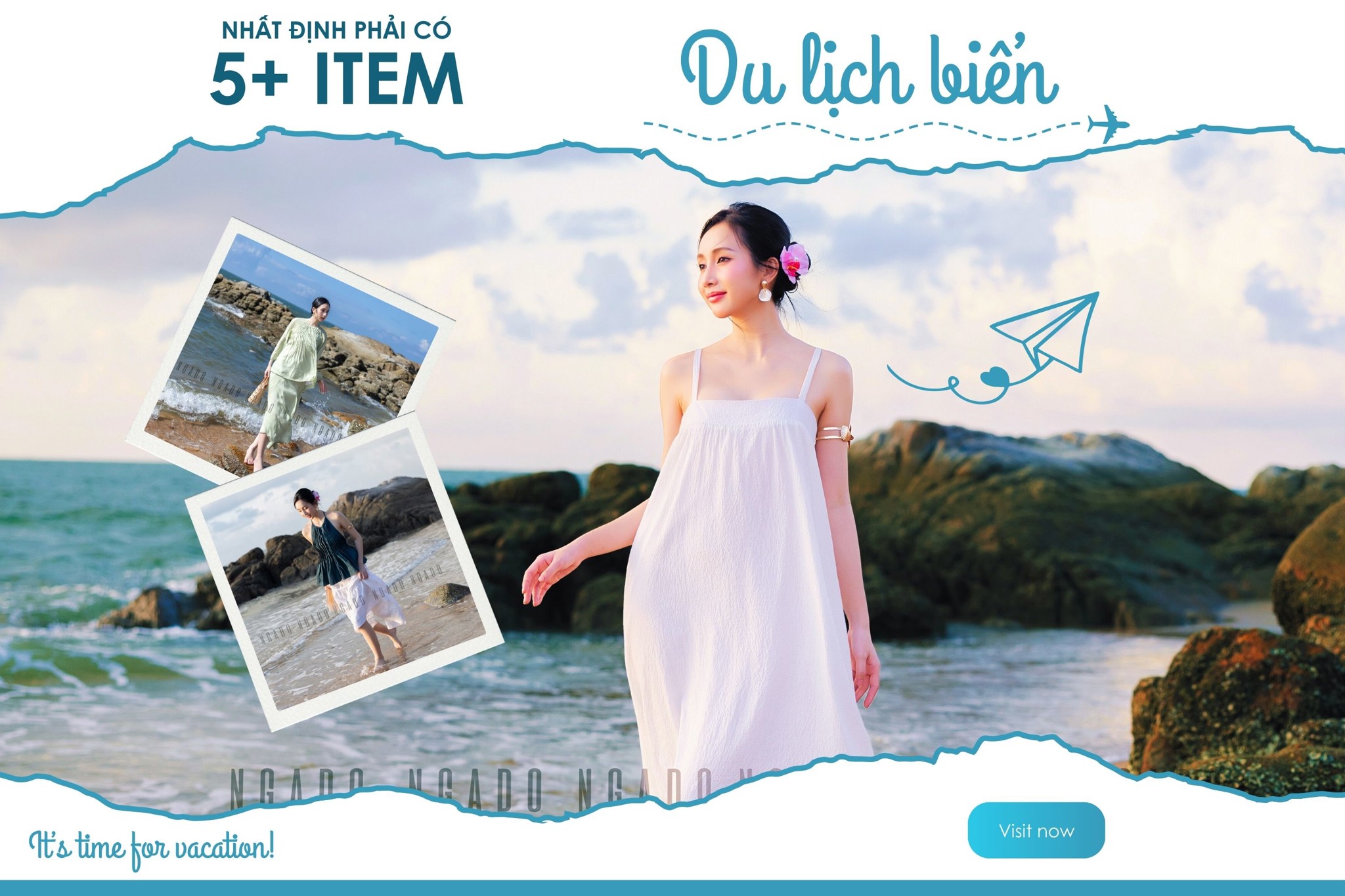 Váy sundress nhẹ thoáng - trang phục lý tưởng cho du lịch biển Việt Nam