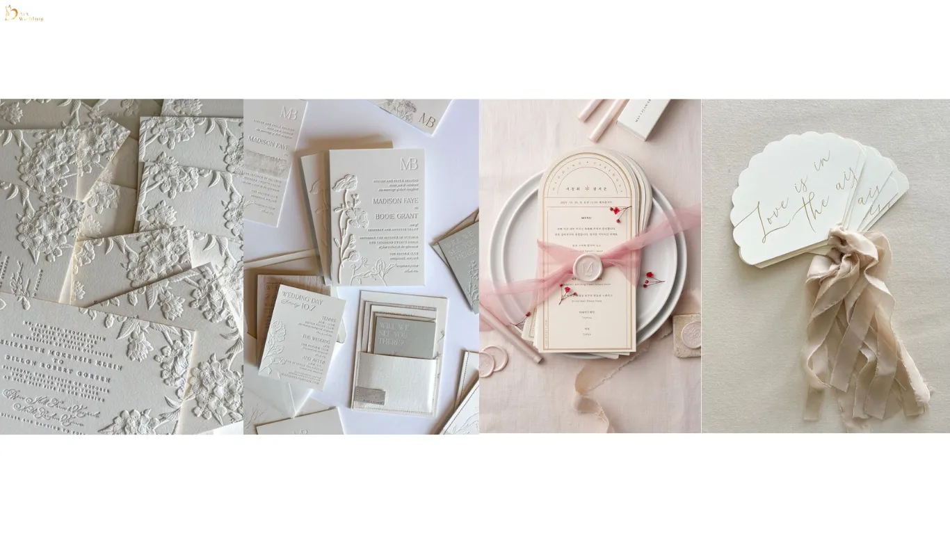 Thiệp cưới độc bản với nghệ thuật thư pháp và chất liệu cao cấp - nguồn từ B Art Wedding