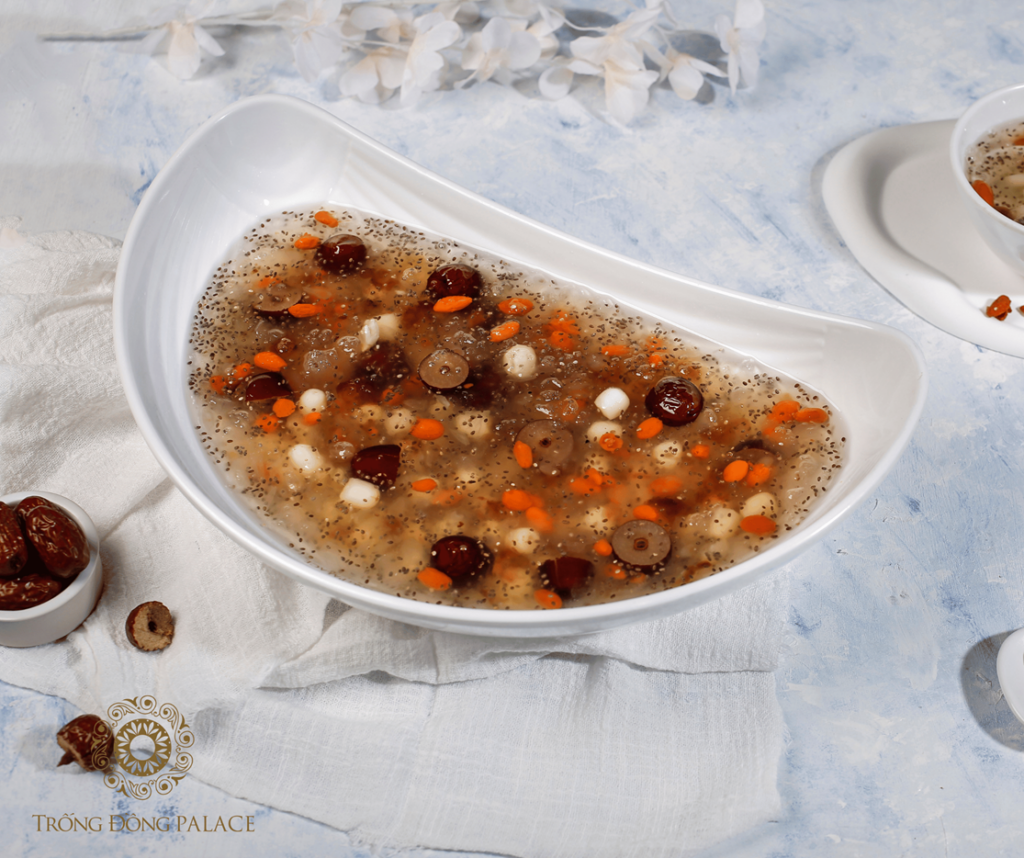 Tráng miệng chè thảo dược truyền thống trong tiệc cưới Việt Nam