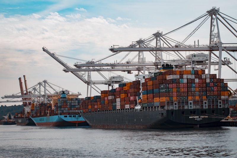 Cargo ship at port