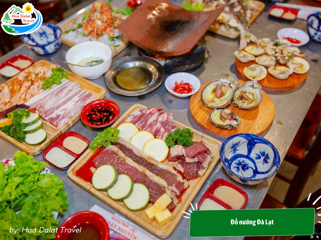 Đồ nướng Đà Lạt dùng vào buổi tối trong tiết trời se lạnh