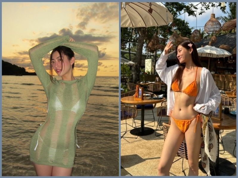 áo lưới khoác ngoài bikini