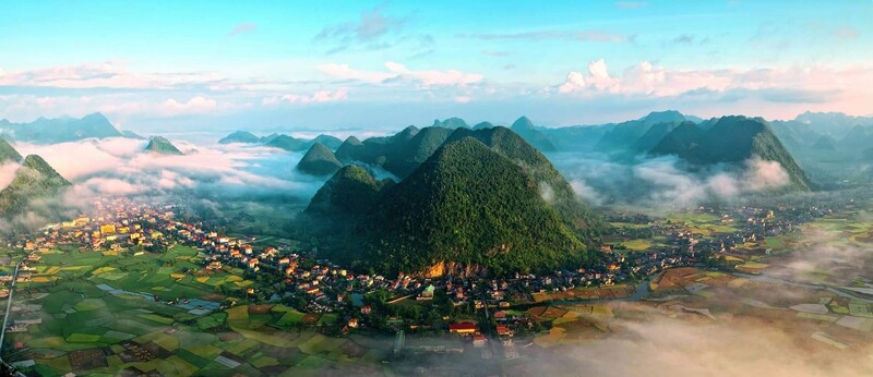 Làng Quỳnh Sơn buổi sớm