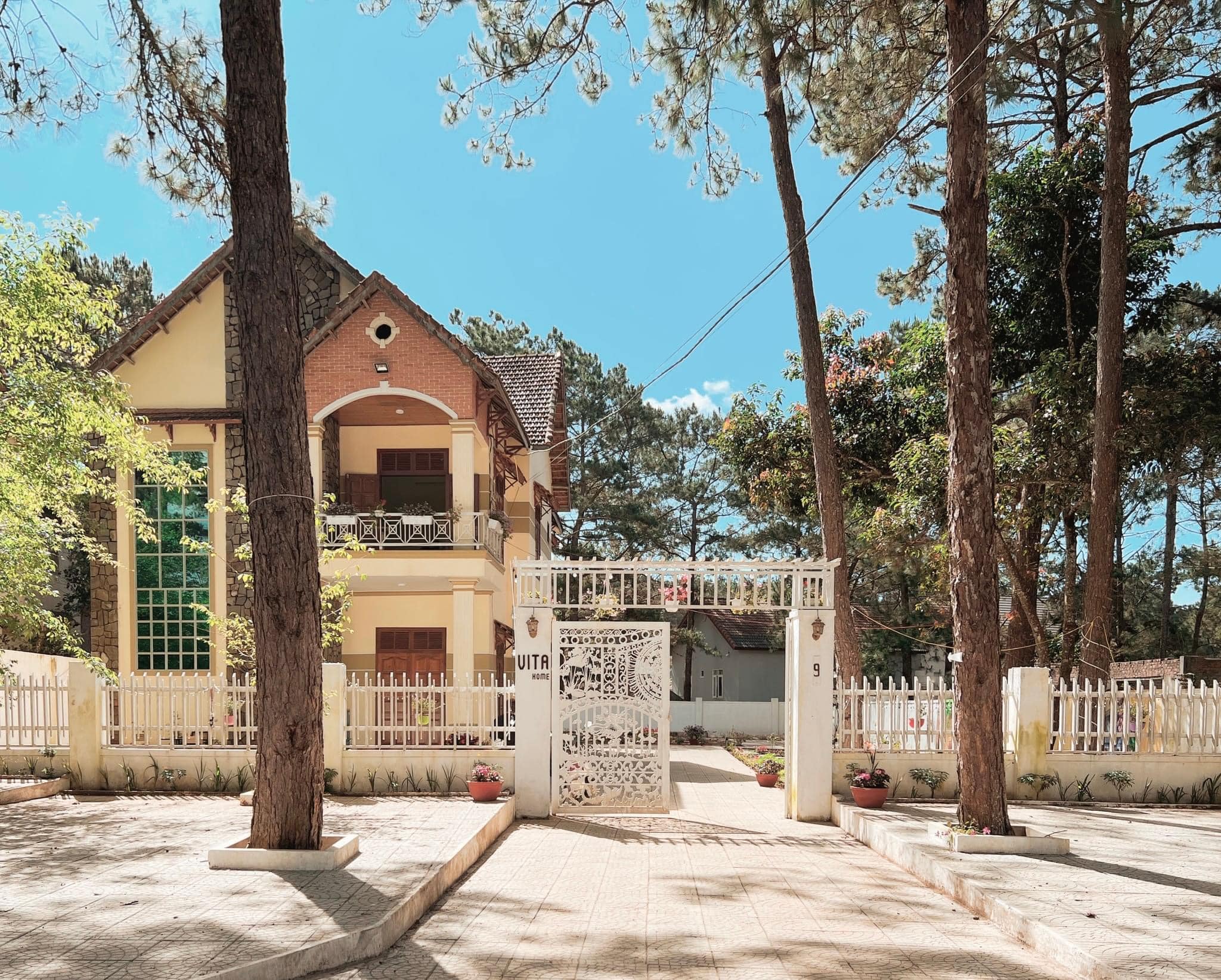 Khuôn viên ngập nắng tại VITA Homestay
