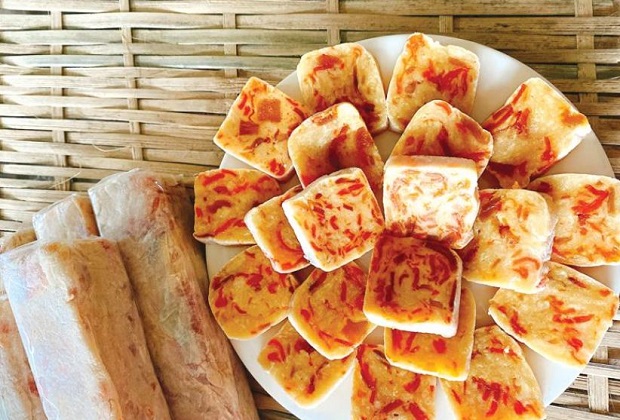 Bánh bó Quảng Ngãi có kết cấu chặt và dễ mang đi xa