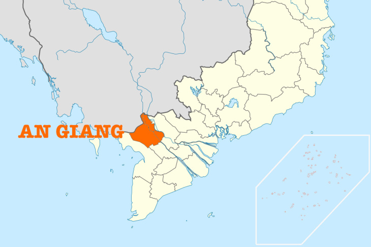 Vị trí của An Giang trên bản đồ Việt Nam
