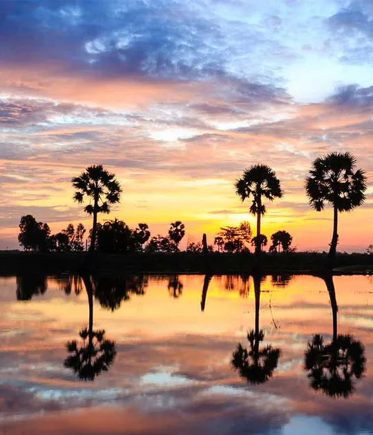 Hoàng hôn ở Châu Đốc, Việt Nam