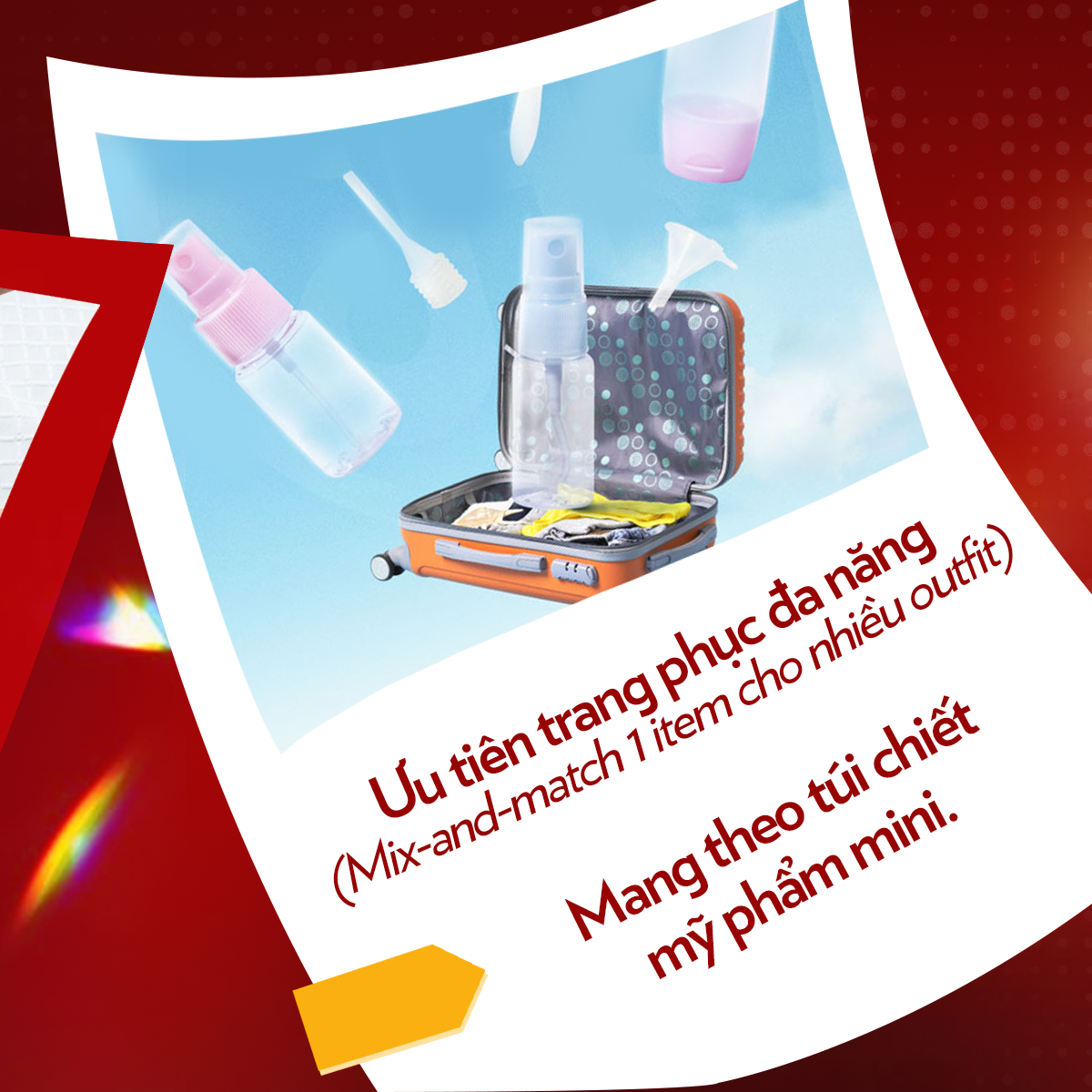 Ưu tiên trang phục đa năng Mix-and-Match giảm tải khối lượng hành lý