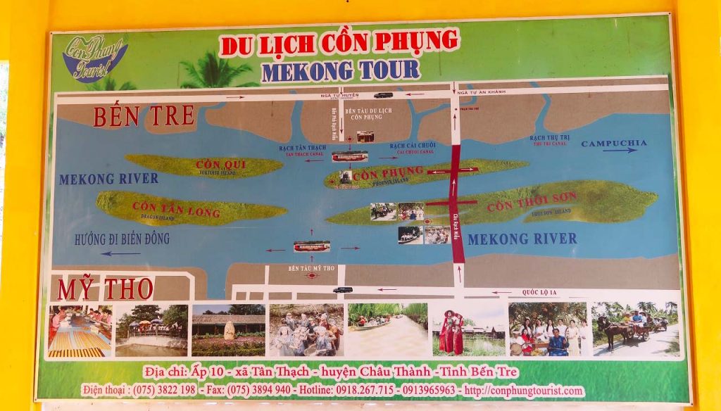 Cồn Phụng và ghe thuyền