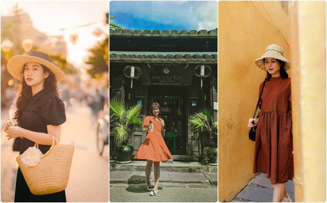 Váy đầm Vintage gợi ý hay cho câu hỏi đi du lịch đà nẵng nên mặc gì
