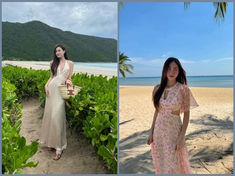 Đi biển mặc đẹp với đầm maxi dài