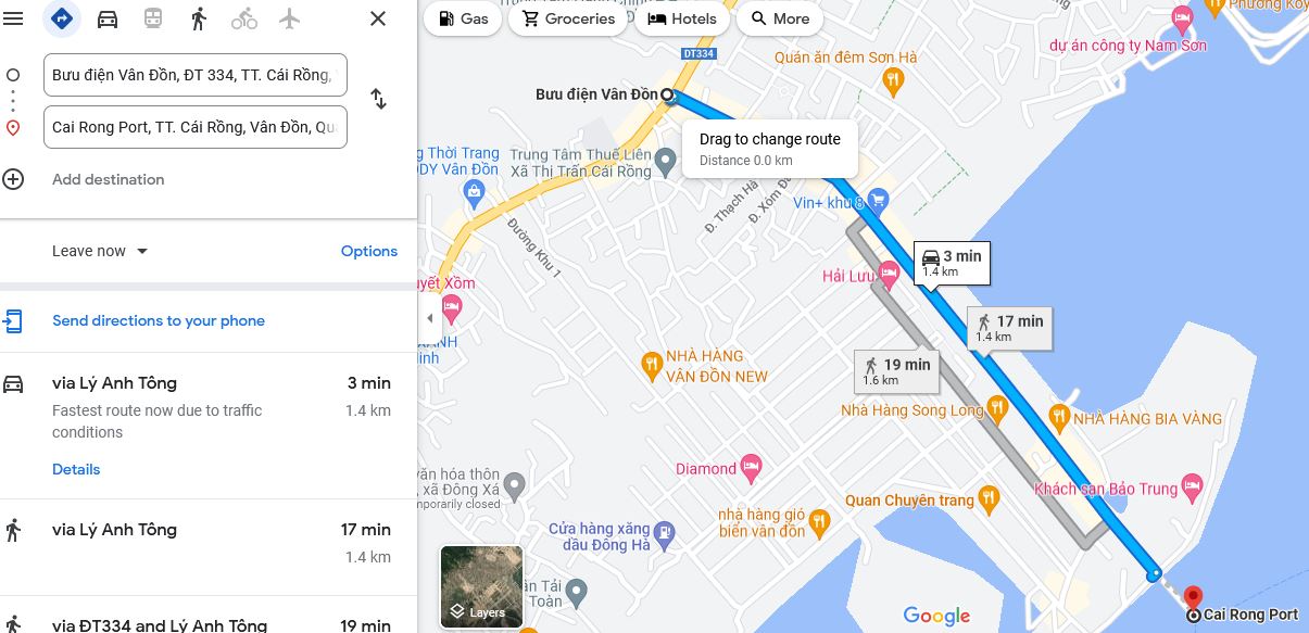 Đường đến cảng Cái Rồng