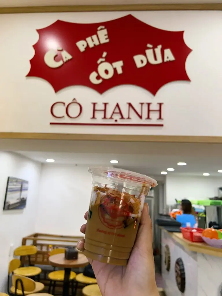 Café cốt dừa cô Hạnh