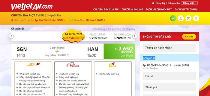 So sánh giá vé Vietnam Airlines cần nhìn cả hạng vé và điều kiện đi kèm