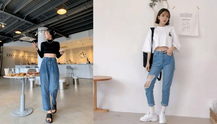 Quần cạp cao phối áo croptop giúp tôn dáng tối đa
